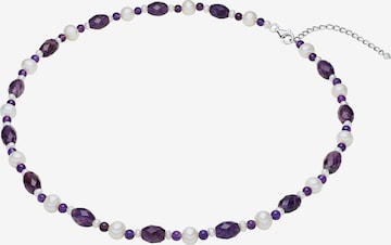 Valero Pearls Necklace in Purple: front