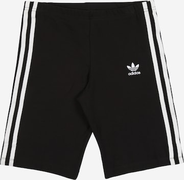 Skinny Pantaloni de la ADIDAS ORIGINALS pe negru: față