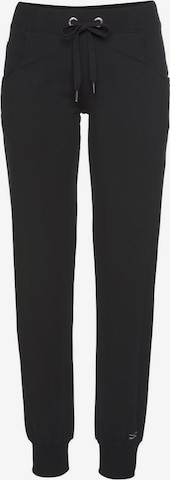 VENICE BEACH Tapered Sportbroek 'Valley' in Zwart: voorkant