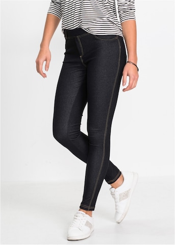 bonprix Skinny Leggings in Zwart: voorkant