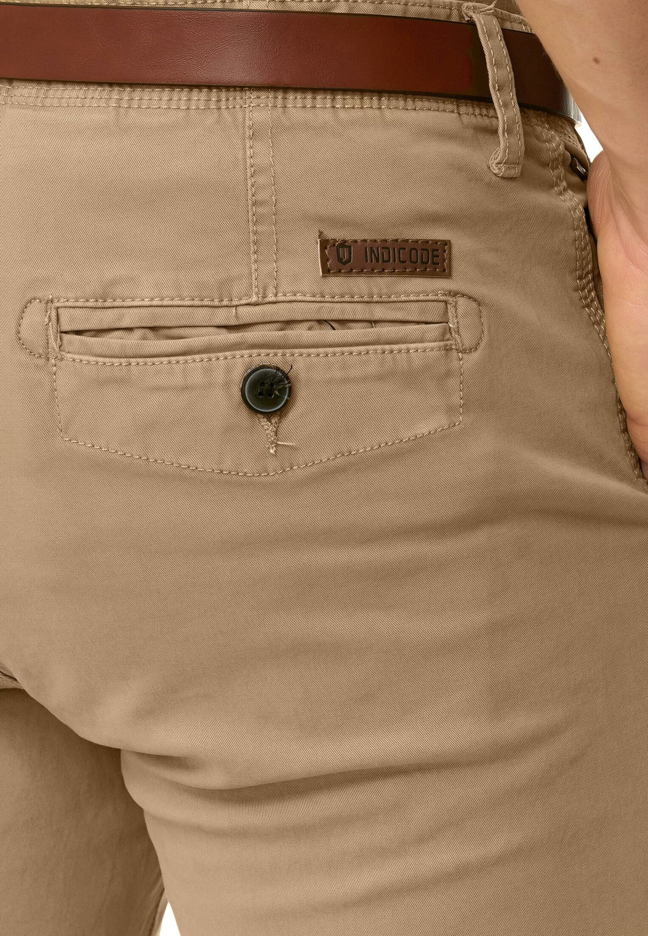 INDICODE JEANS Regular Chinohose 'Cherry' in Beige