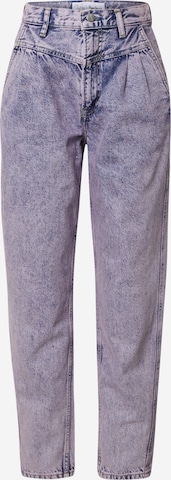 Pepe Jeans Tapered Bandplooi jeans 'Dua Lipa SUMMER' in Blauw: voorkant