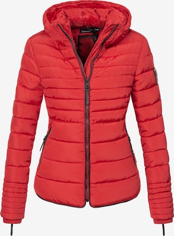 MARIKOO Winter Jacket 'Amber' in Red: front