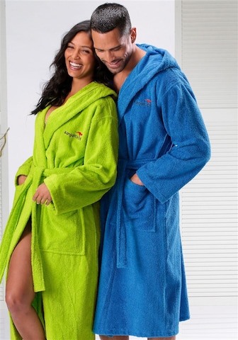 KangaROOS Long Bathrobe 'Cassidy' in Blue: front