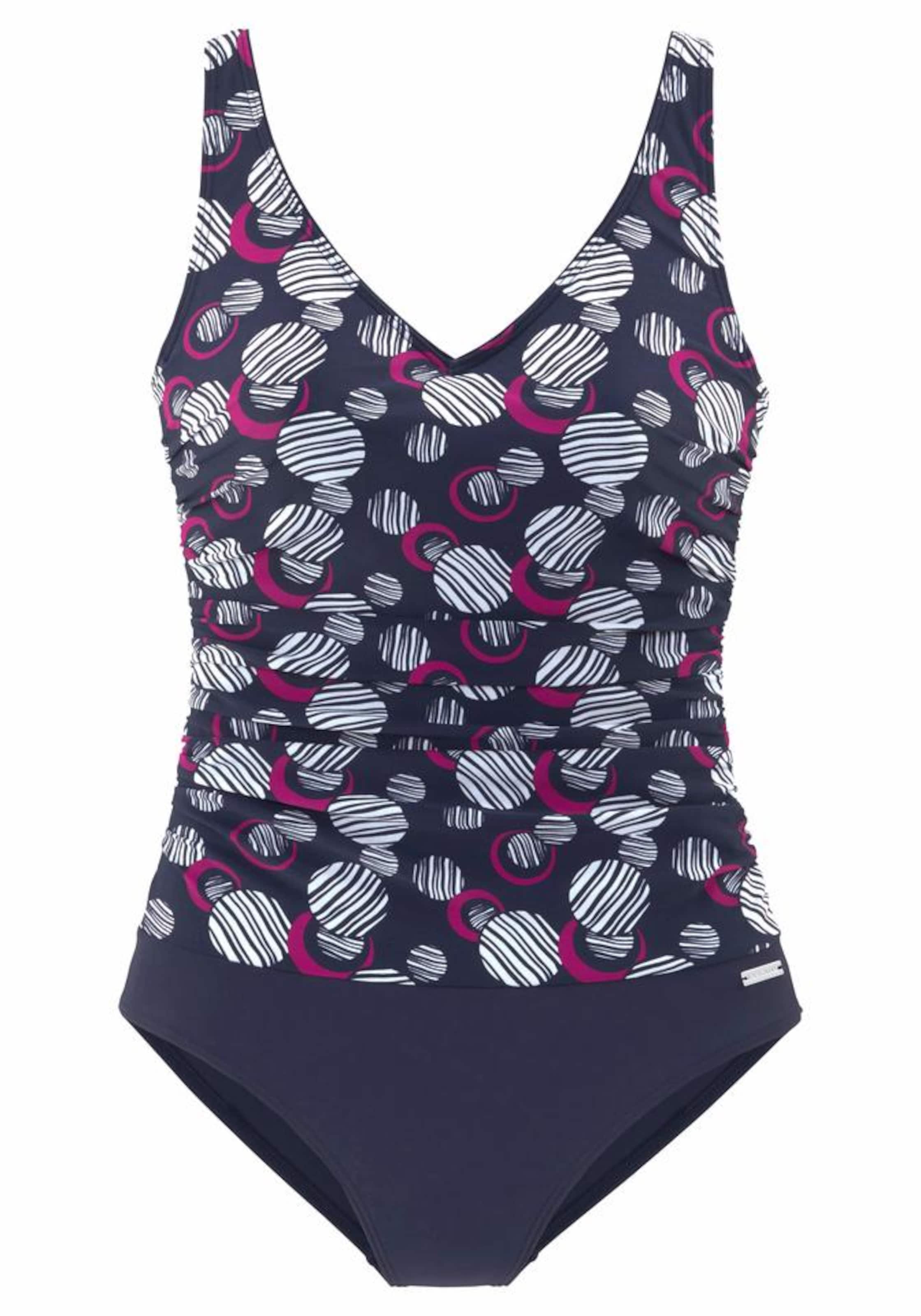 LASCANA Korzetová Stahovací plavky – modrá: přední strana