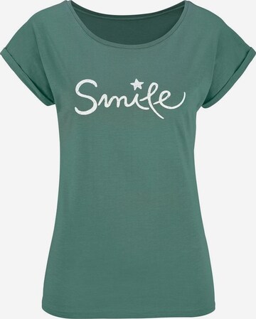 BEACH TIME Shirt in Green: front