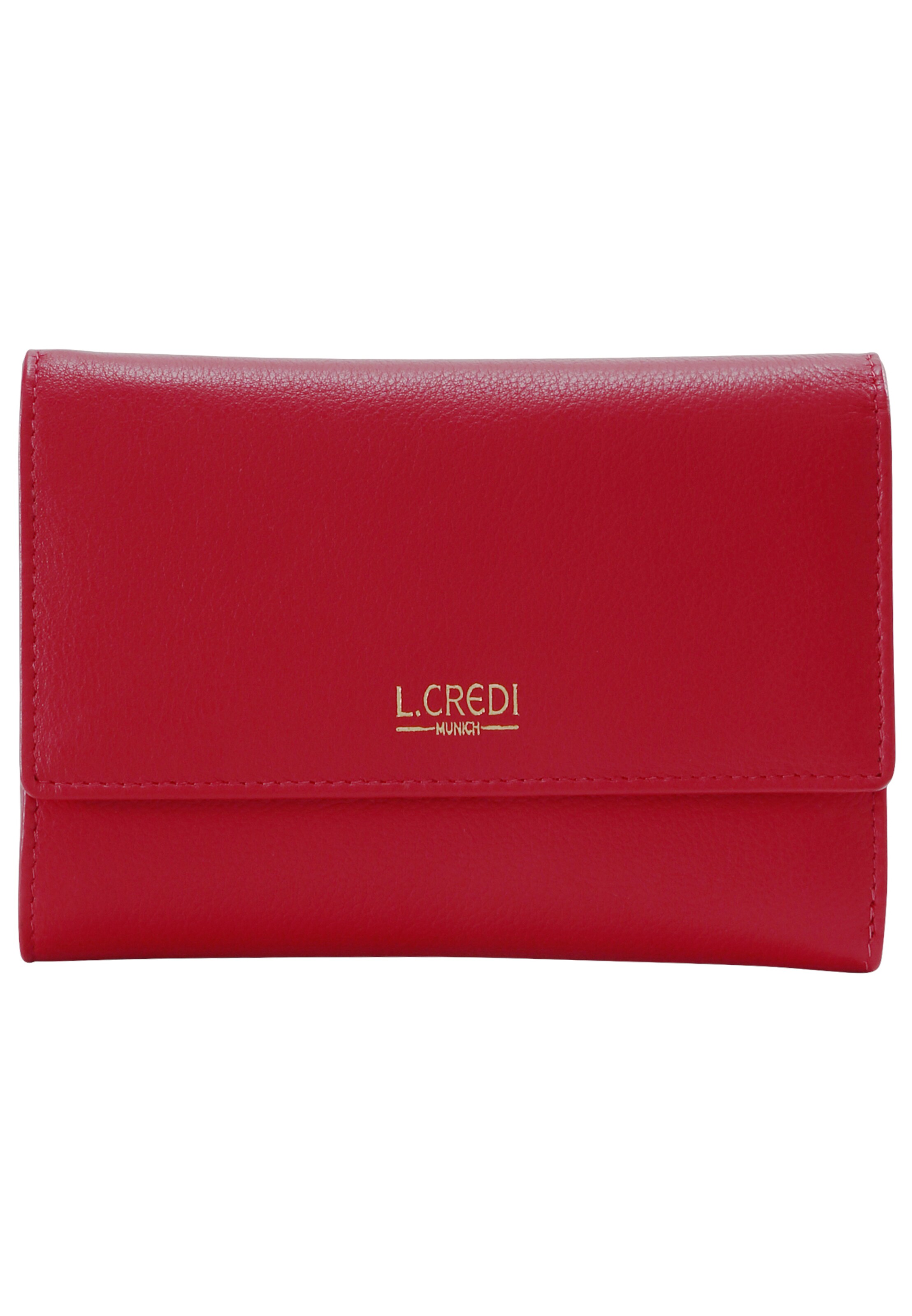 L.CREDI Geldbörse 'Evelyn' in Rot: Vorderseite