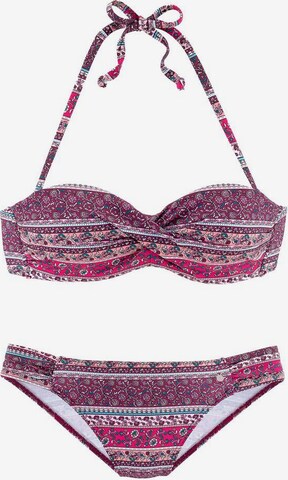 s.Oliver Bandeau Bikini - rózsaszín: elől