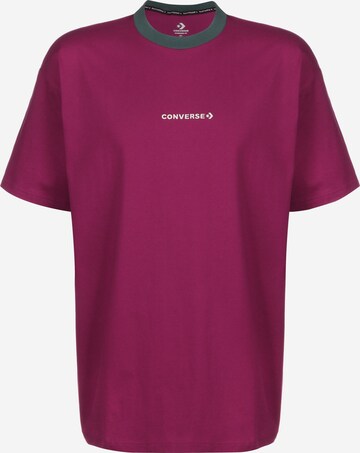 CONVERSE T-Shirt ' Centerfront Wordmark Ringer ' in Pink: predná strana