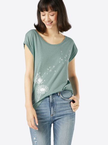 Iriedaily - Camisa 'Pusteblume' em verde: frente