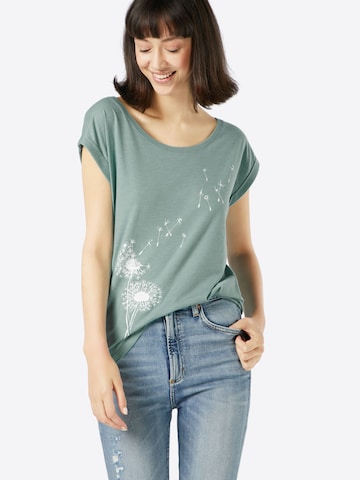 zaļš Iriedaily T-Krekls 'Pusteblume': no priekšpuses