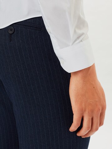 BURTON MENSWEAR LONDON Slimfit Kalhoty s puky – modrá