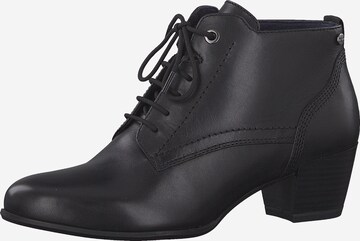 TAMARIS Lace-Up Ankle Boots in Black: front