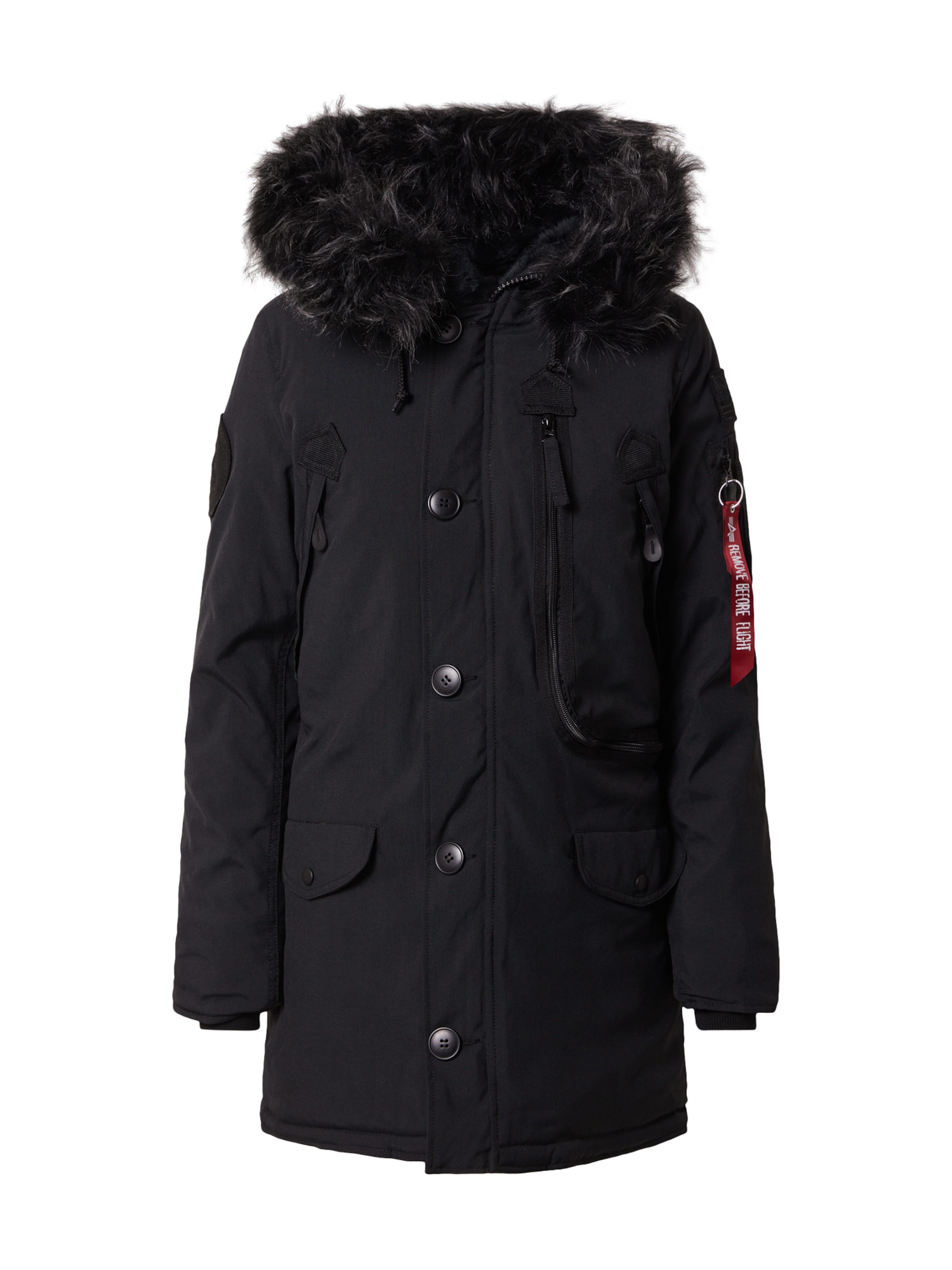 ALPHA INDUSTRIES Vinterparka 'Polar' i sort: forside