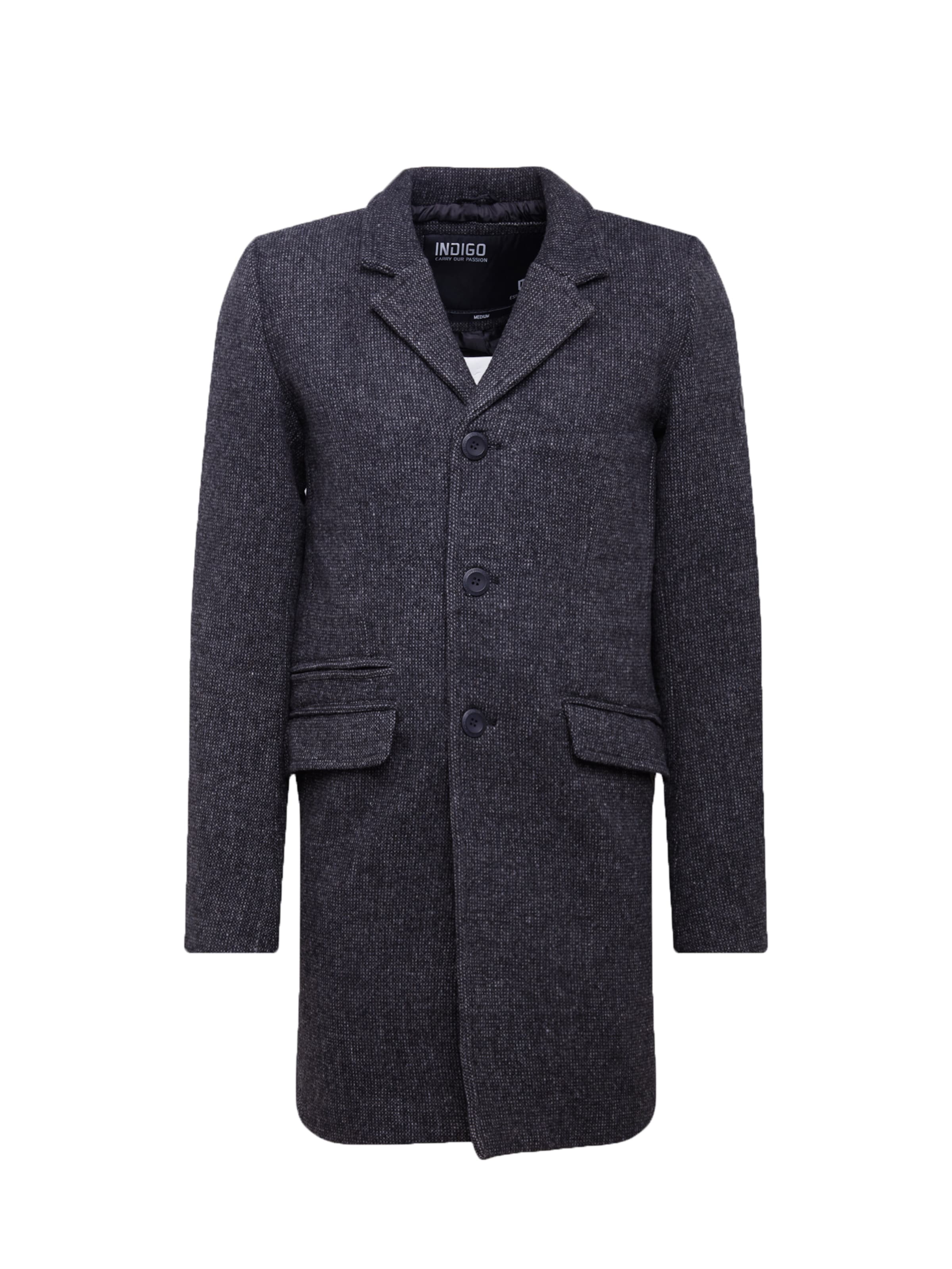 INDICODE JEANS - Tussenjas 'Mathieu Solid' in de kleur Zwart