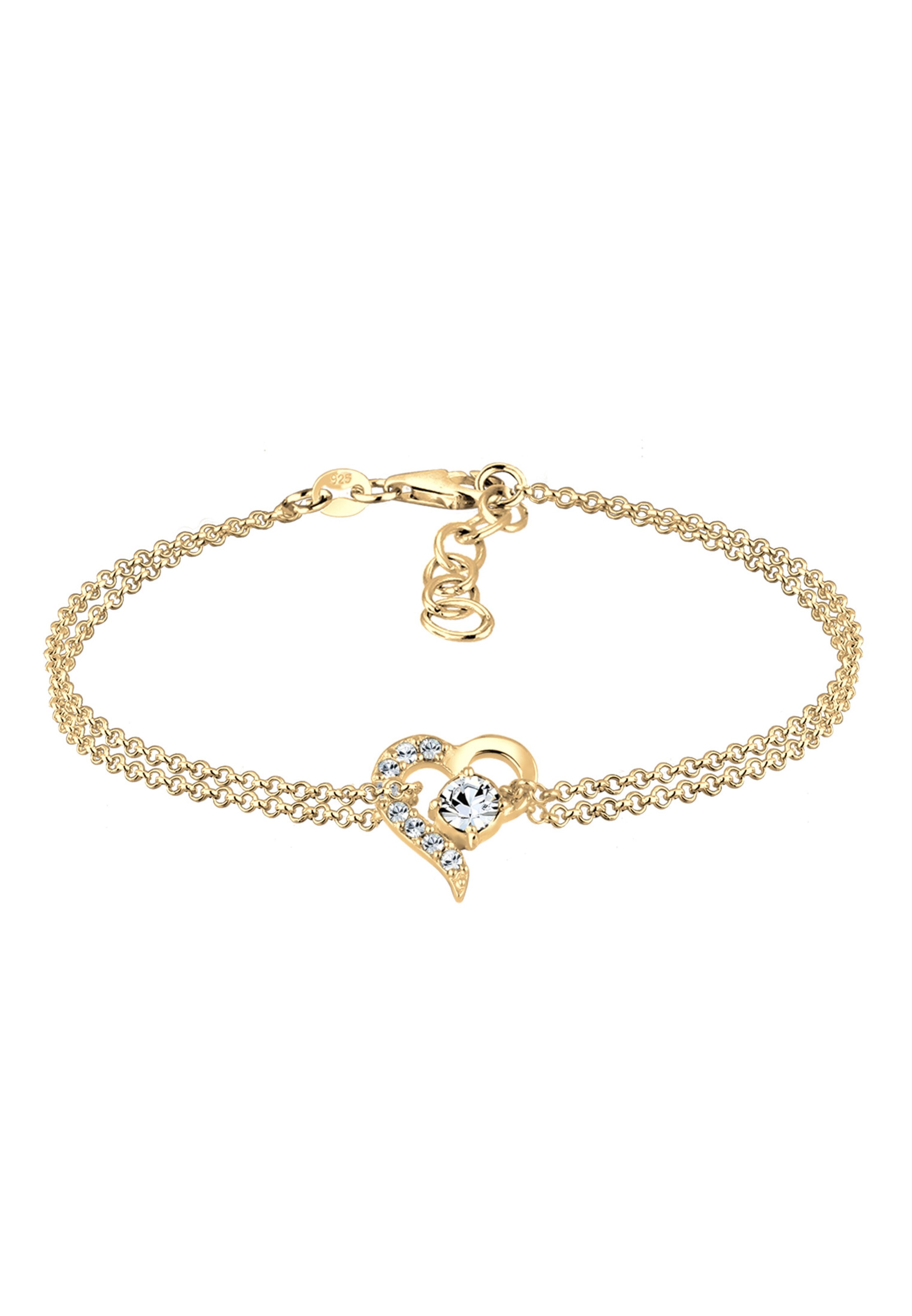 ELLI Bracelet 'Herz' in Gold: front
