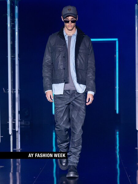 The AY FASHION WEEK Menswear - Blue Layering Look by G-Star