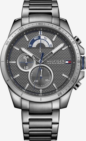 TOMMY HILFIGER Multifunktionsuhr 'Cool Sport' in Grau: predná strana