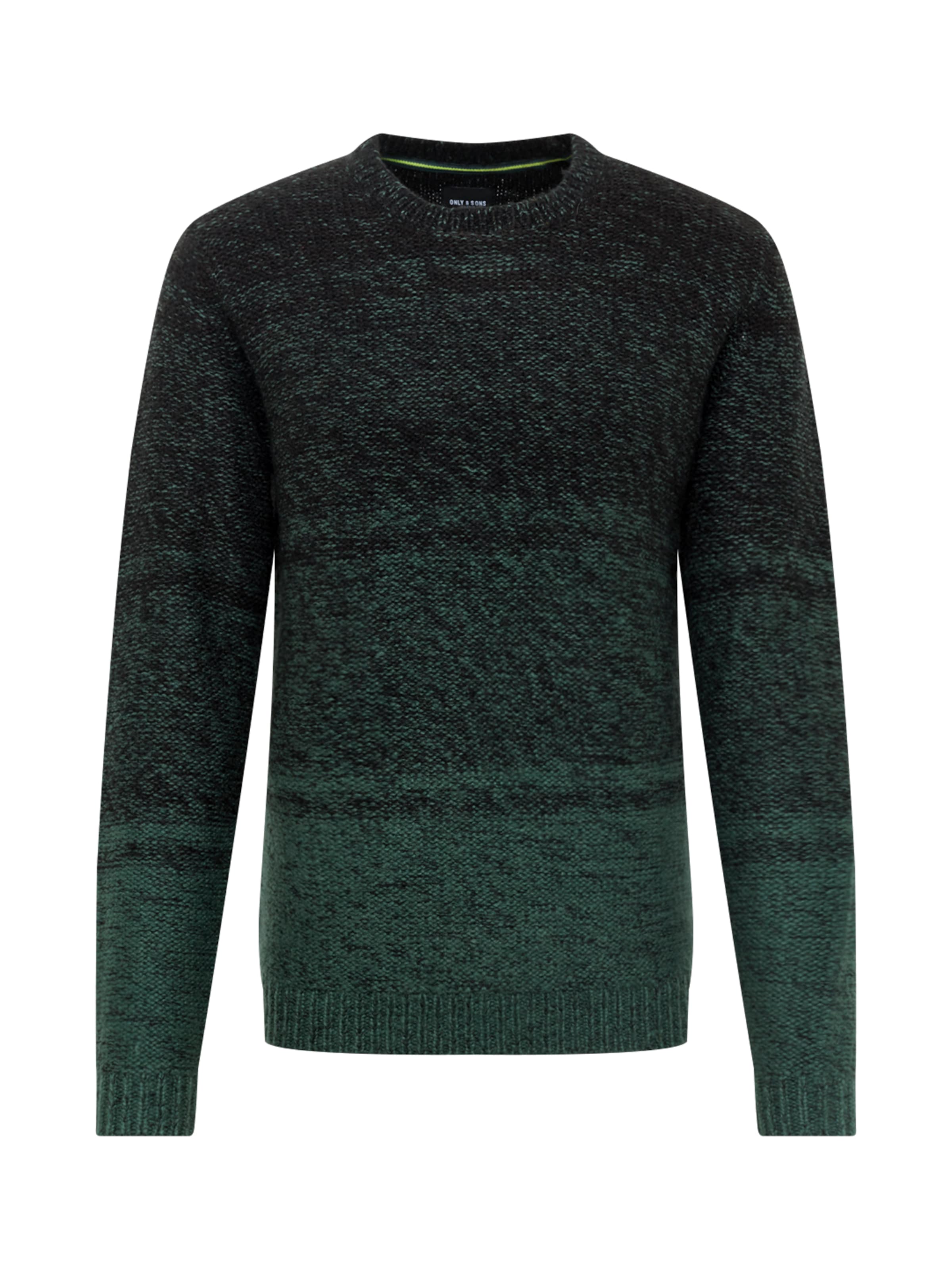 Only & Sons - Trui 'CALLEN 3  GRADING CREW NECK KNIT' in de kleur Donkergroen