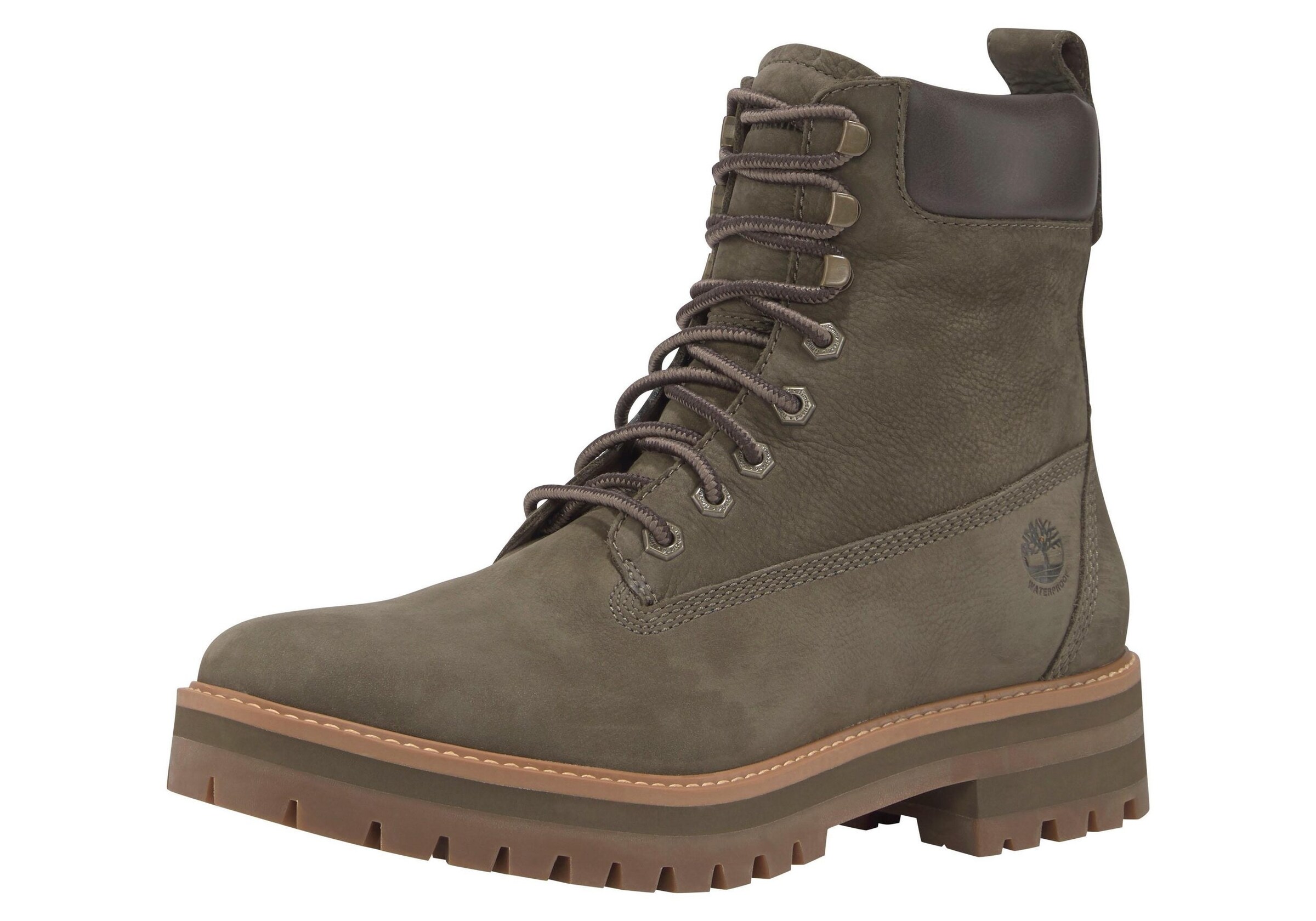 TIMBERLAND - Veterboots in de kleur Olijfgroen