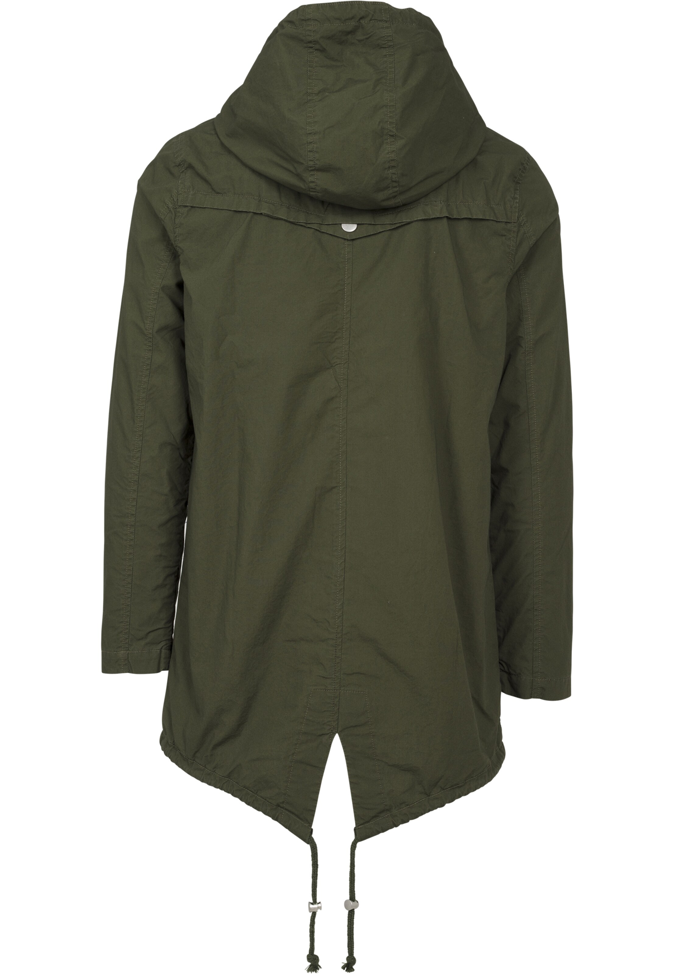 Urban Classics Übergangsjacke 'Light Cotton Parka' in Grün