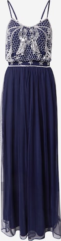 Frock and Frill Evening Dress in Blue: front