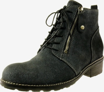 Wolky Lace-Up Ankle Boots in Grey: front