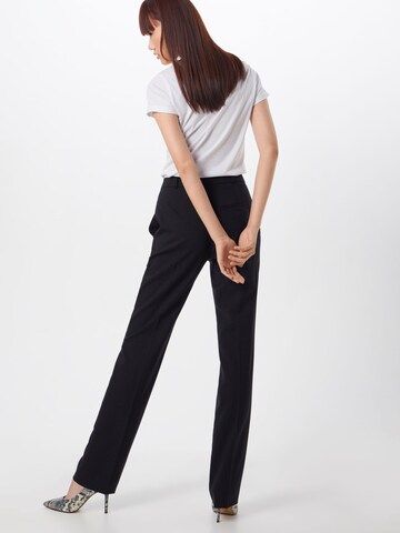 HUGO Regular Pleated Pants in Black: back