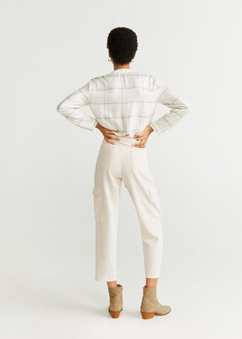 MANGO Regular Cargobroek in Beige