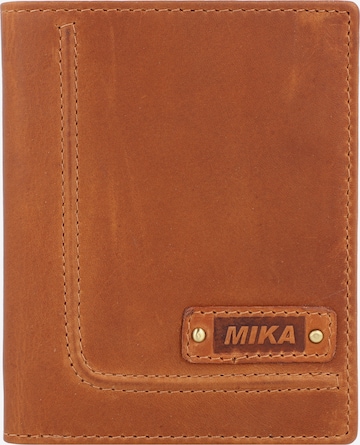 MIKA Wallet in Brown: front