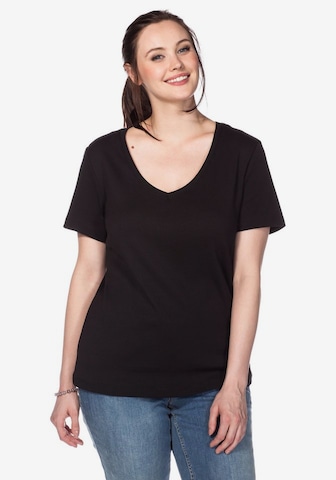 SHEEGO - Camiseta en negro: frente