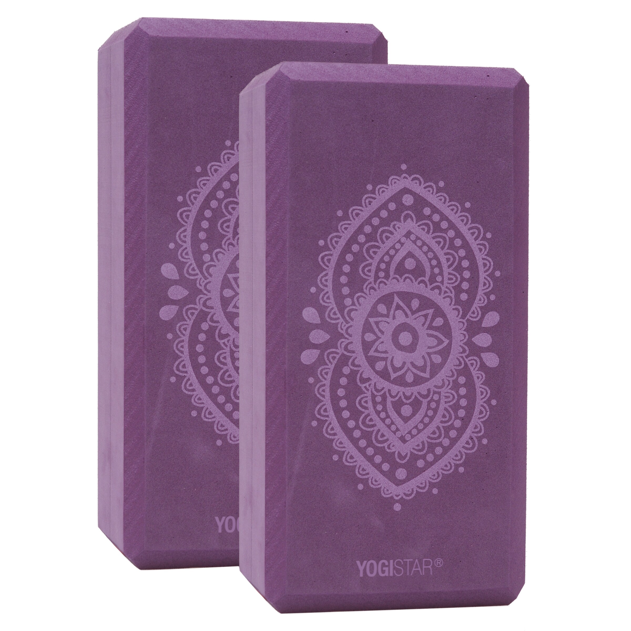 YOGISTAR.COM Yogablock 'Ajna Chakra' in Lila: Vorderseite