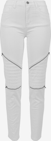 Coupe slim Pantalon Urban Classics en blanc : devant