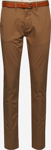 SELECTED HOMMEChino hlače 'Yard' - smeđa boja: prednji dio