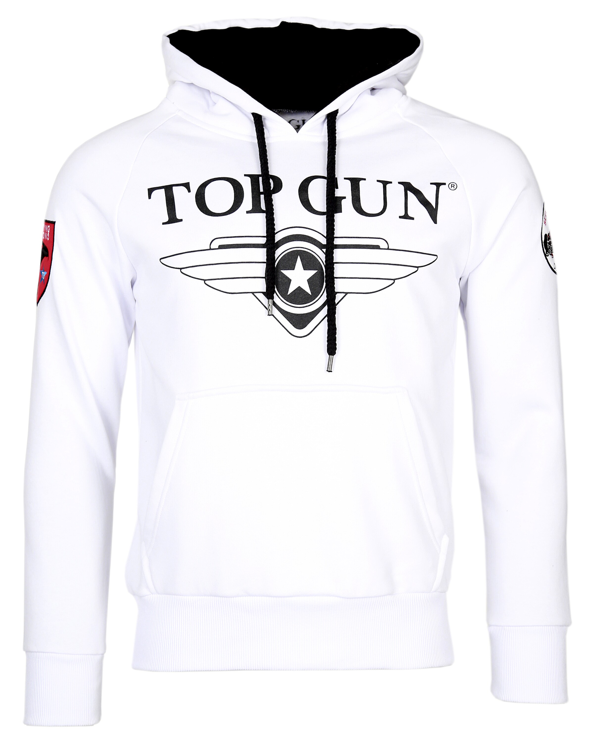 TOP GUN Sweater ' Defender ' in White: front