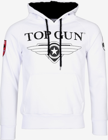 TOP GUN Sweatshirt ' Defender ' in White: front
