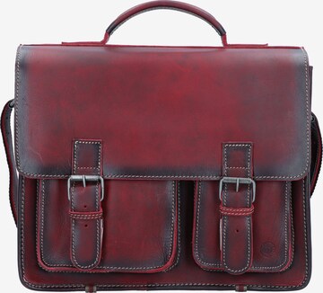 GREENBURRY Document Bag 'Buffalo' in Red: front