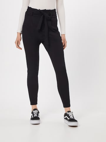 VERO MODA Tapered Pleat-front trousers 'Eva' in Black: front