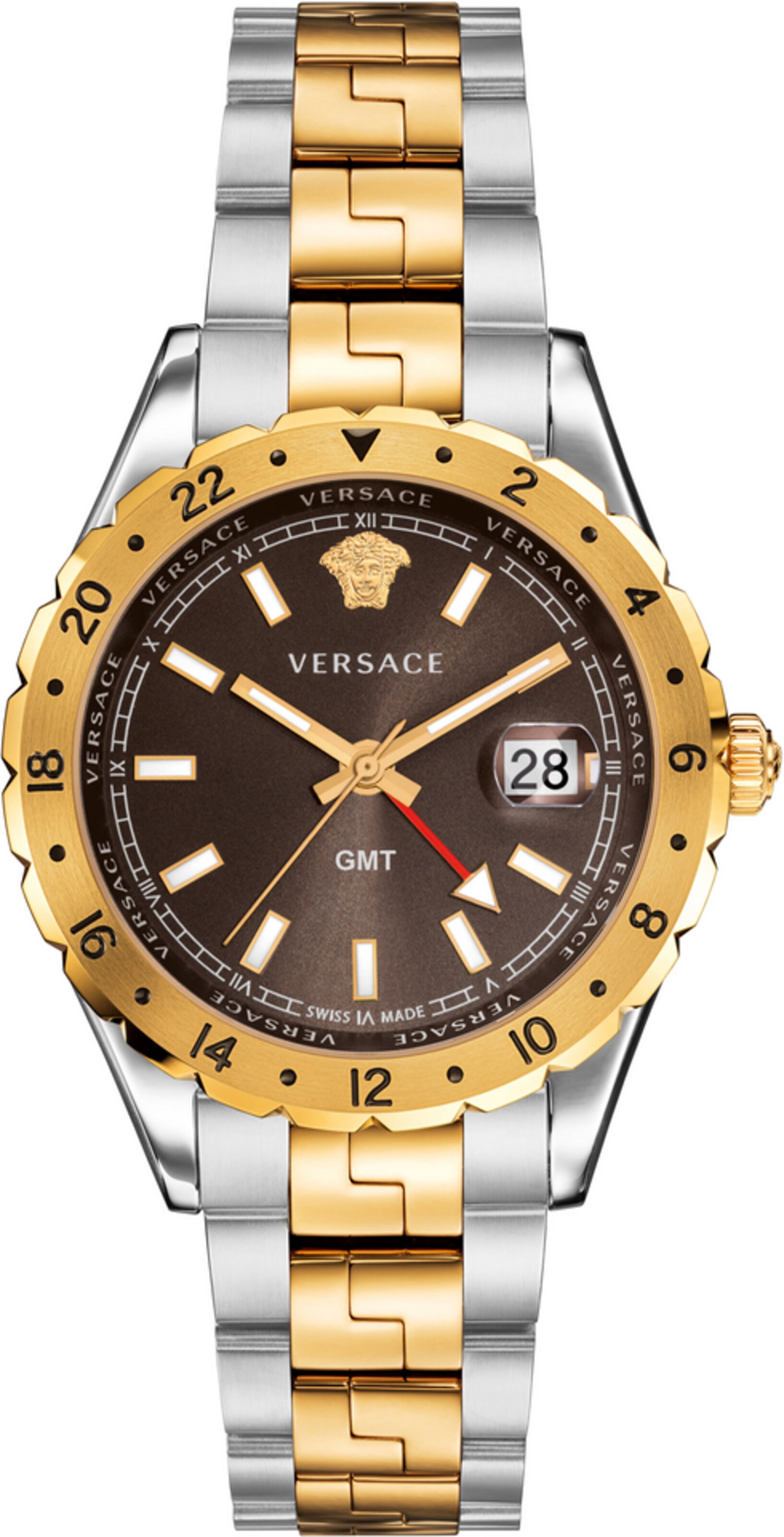 VERSACE Analoog horloge 'Hellenyium' in Zilver: voorkant
