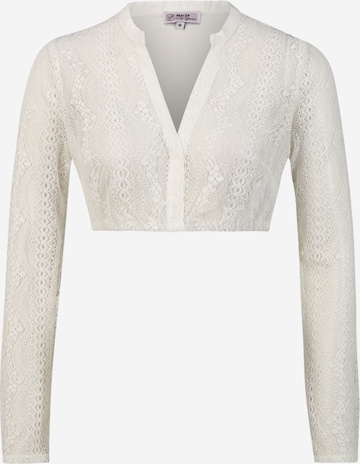 Blouse folklorique 'Edisa-Linda' MARJO en blanc : devant