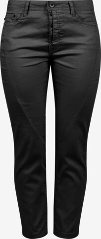 DESIRES Slimfit Jeans 'Elbja' in Zwart: voorkant