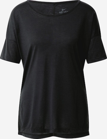 NIKE Functioneel shirt in Zwart: voorkant