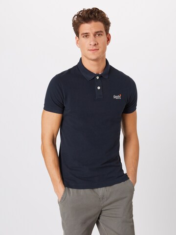 Superdry Poloshirt in Blau: predná strana