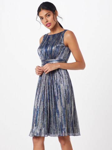 Robe de cocktail SWING en bleu : devant