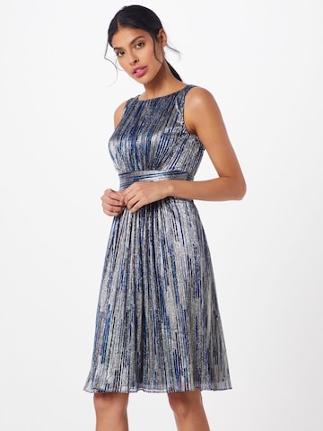 Robe de cocktail SWING en bleu : devant