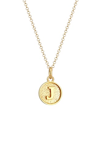 ELLI Necklace 'Buchstabe - J' in Gold