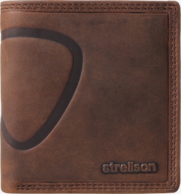 STRELLSON Portemonnee 'Billfold Q7 Baker Street' in Bruin: voorkant