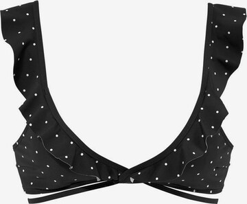 LASCANA Triangle Bikini top 'Sparkle' in Black: front