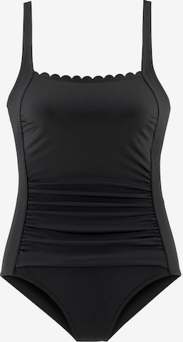 LASCANA T-shirt bra Swimsuit 'Camilla' in Black: front