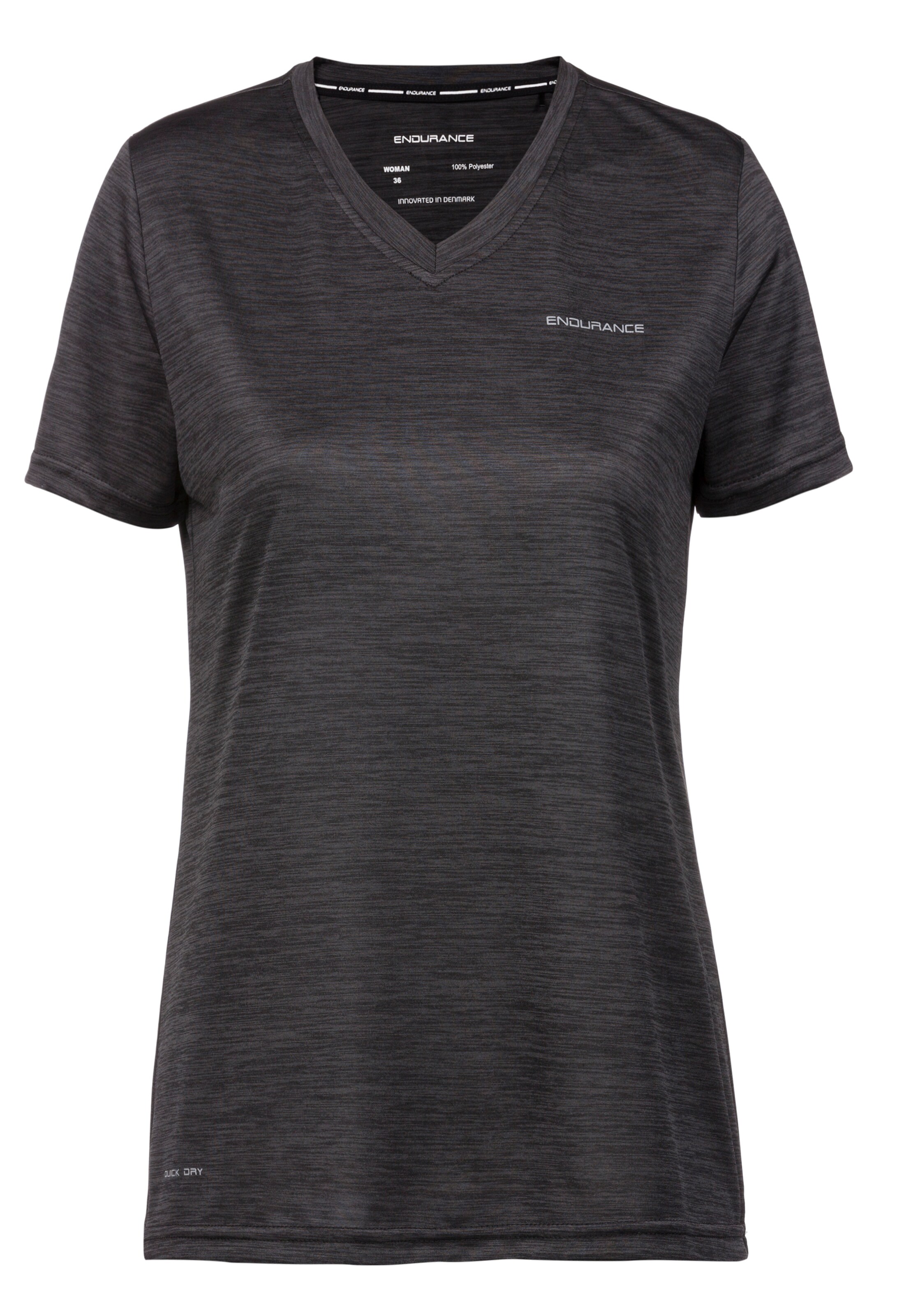 ENDURANCE - Shirt 'Bayna' in schwarzmeliert